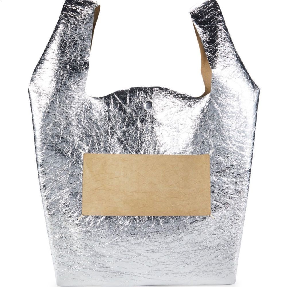 MM6 Maison Margiela
2-Piece Metallic Textured Tote with Pouch Set Brand New - Picture 3 of 3